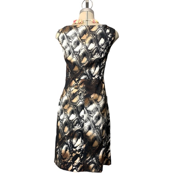 CONNECTED APPAREL Brown and Beige Sleeveless Dress Size 12 - Picture 12 of 15